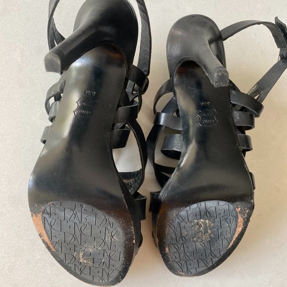 DVF Strappy Summer Heels Black - Picture 3 of 4